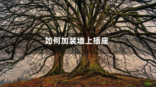 如何加装墙上插座