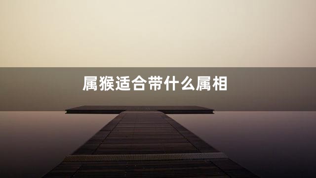 属猴适合带什么属相