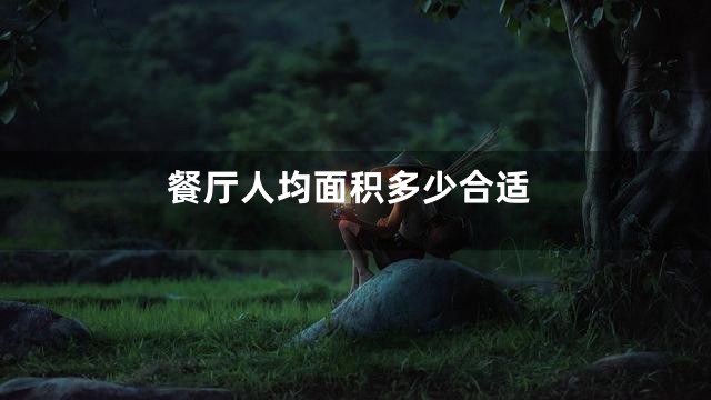 餐厅人均面积多少合适