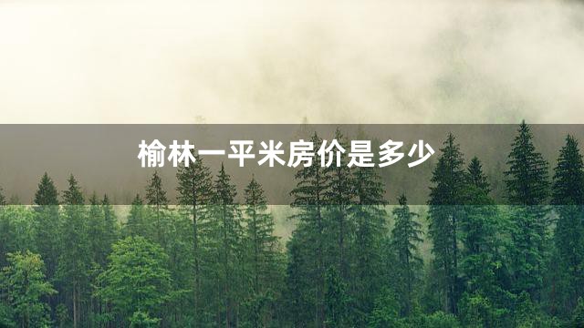 榆林一平米房价是多少