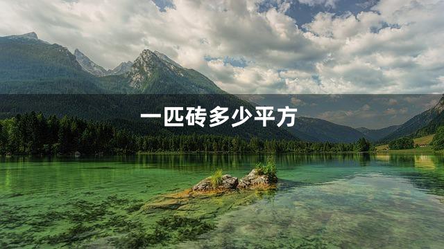 一匹砖多少平方