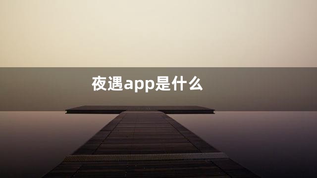 夜遇app是什么