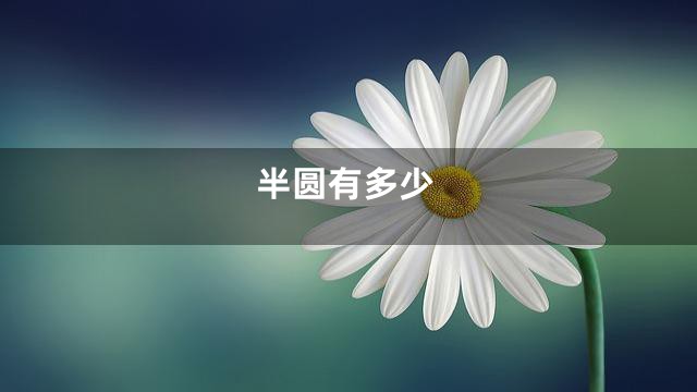 半圆有多少