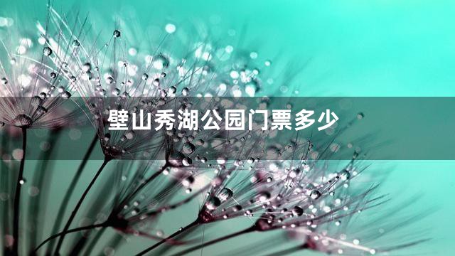 壁山秀湖公园门票多少