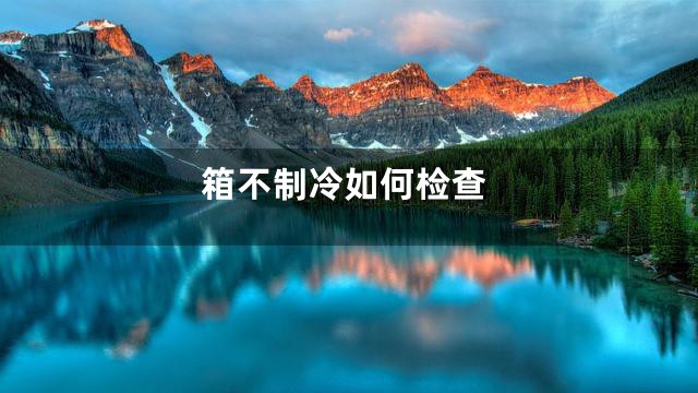 箱不制冷如何检查