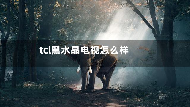 tcl黑水晶电视怎么样