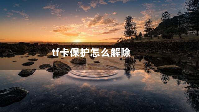 tf卡保护怎么解除