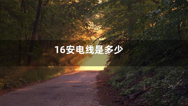 16安电线是多少
