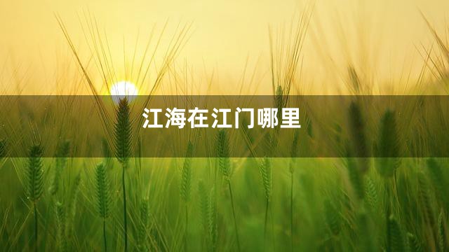 江海在江门哪里