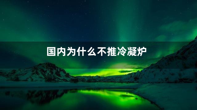 国内为什么不推冷凝炉