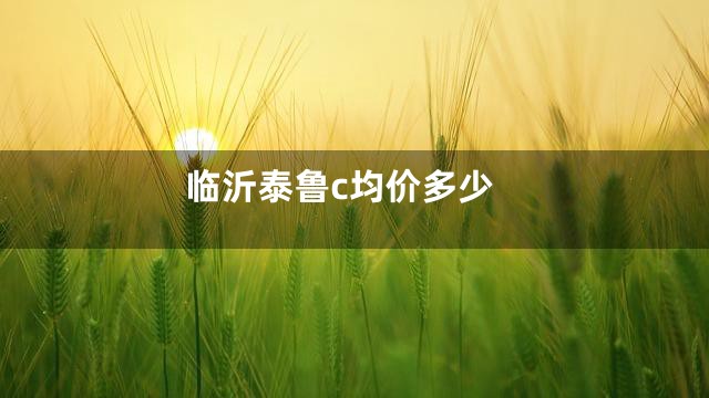 临沂泰鲁c均价多少