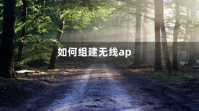 如何组建无线ap