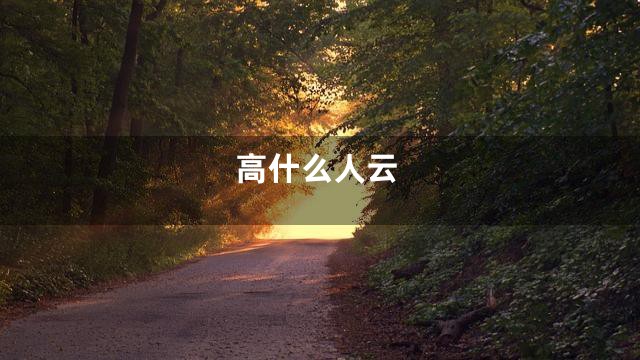 高什么人云