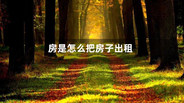 房是怎么把房子出租