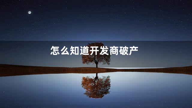 怎么知道开发商破产