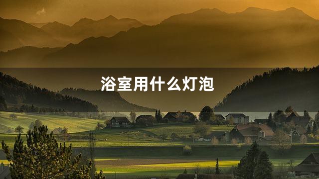 浴室用什么灯泡