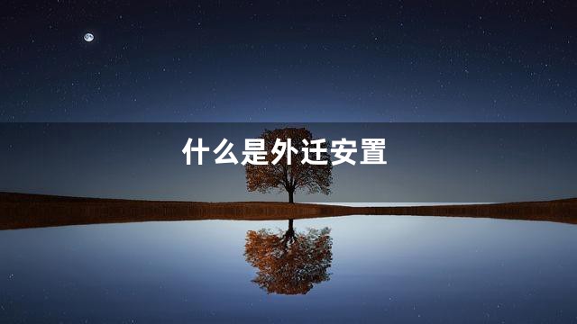 什么是外迁安置