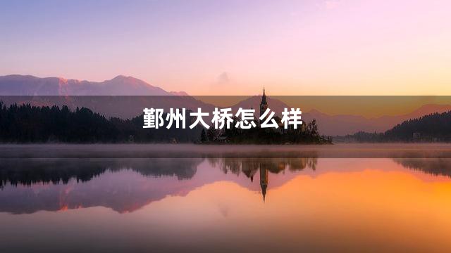 鄞州大桥怎么样