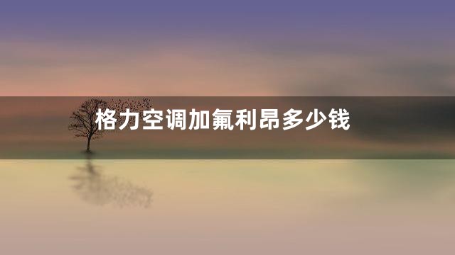 格力空调加氟利昂多少钱