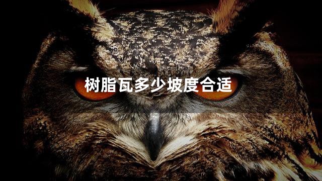 树脂瓦多少坡度合适