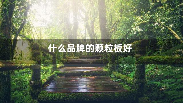 什么品牌的颗粒板好