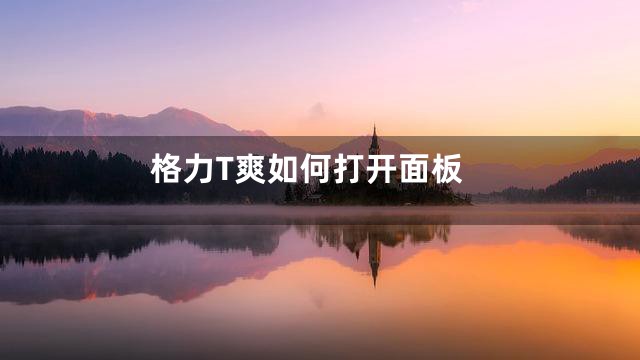 格力T爽如何打开面板