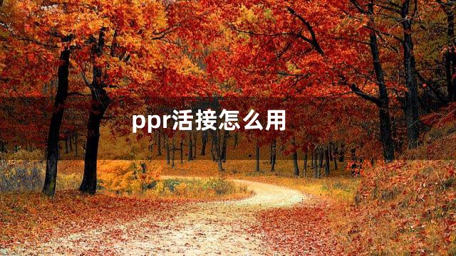 ppr活接怎么用