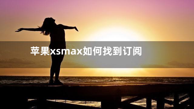 苹果xsmax如何找到订阅