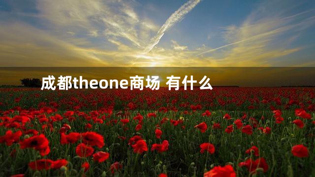 成都theone商场 有什么