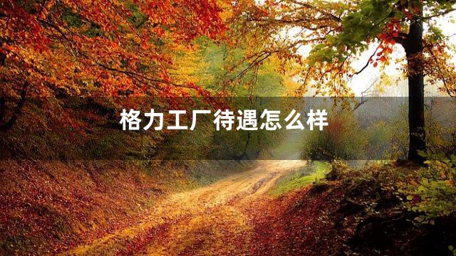 格力工厂待遇怎么样