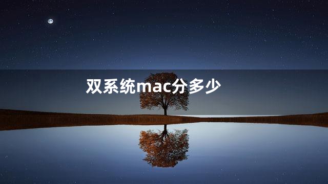 双系统mac分多少