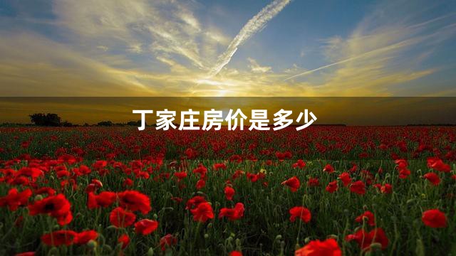 丁家庄房价是多少