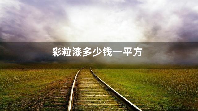 彩粒漆多少钱一平方