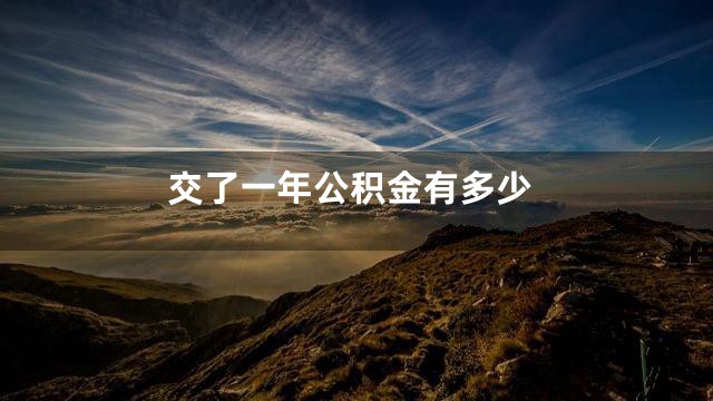 交了一年公积金有多少
