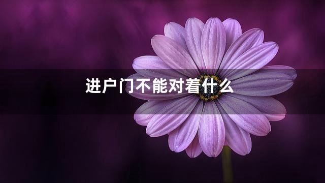 进户门不能对着什么