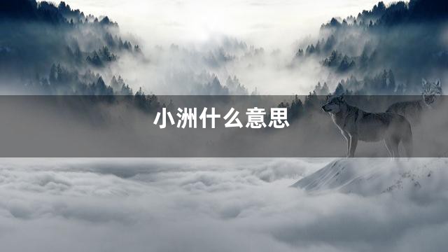 小洲什么意思