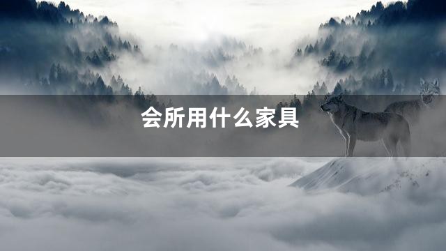 会所用什么家具