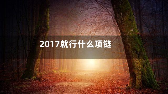 2017就行什么项链