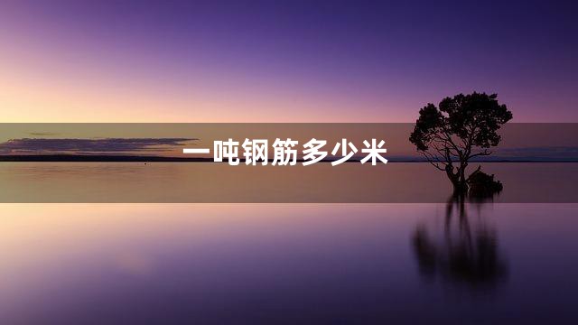 一吨钢筋多少米