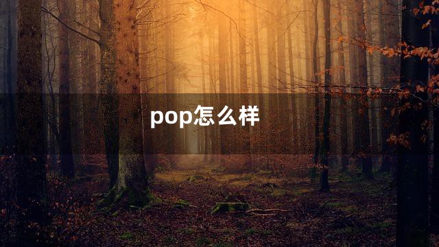 pop怎么样