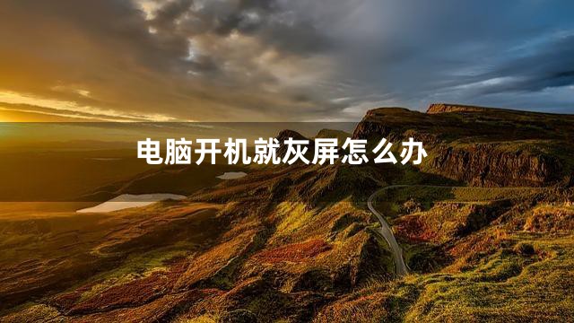 电脑开机就灰屏怎么办