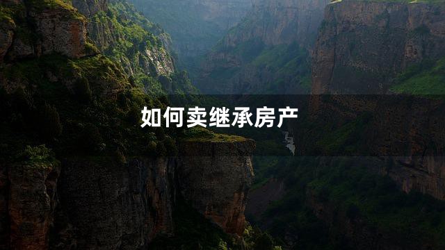 如何卖继承房产