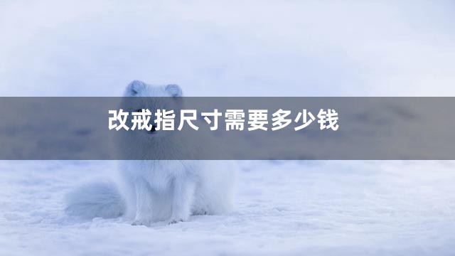 改戒指尺寸需要多少钱