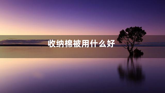 收纳棉被用什么好