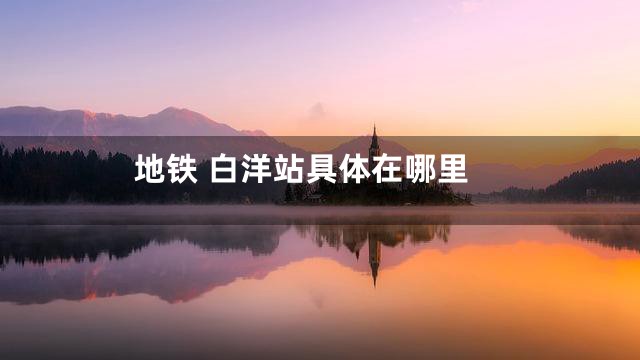 地铁 白洋站具体在哪里