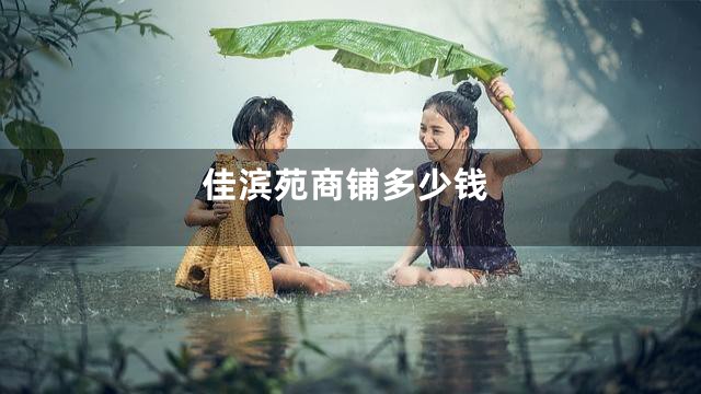 佳滨苑商铺多少钱