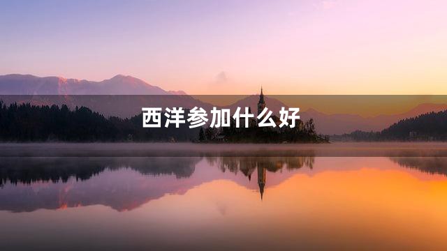 西洋参加什么好
