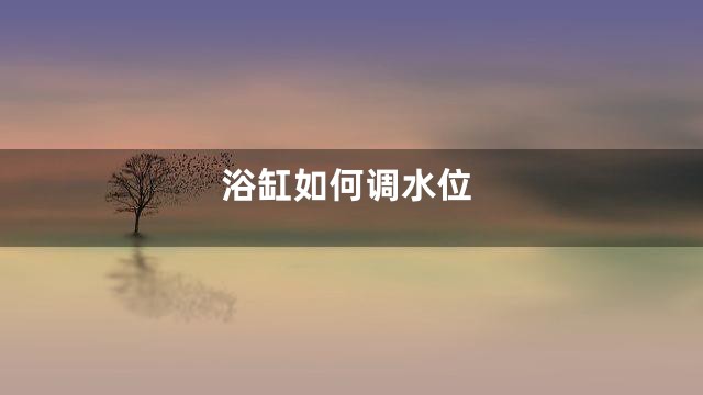浴缸如何调水位