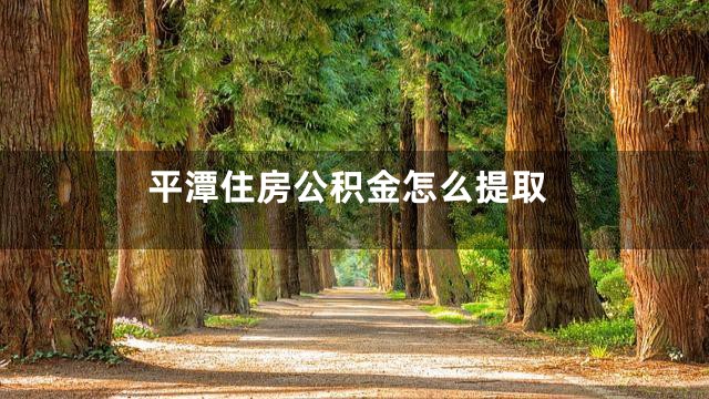 平潭住房公积金怎么提取