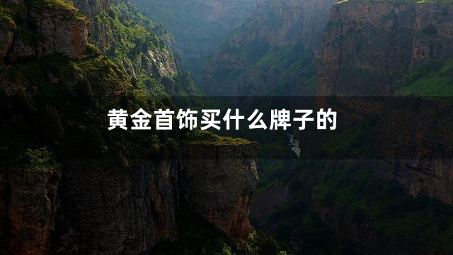 黄金首饰买什么牌子的